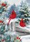 Winter Cardinal Christmas Diamond Art Painting Kits (12x16inch)